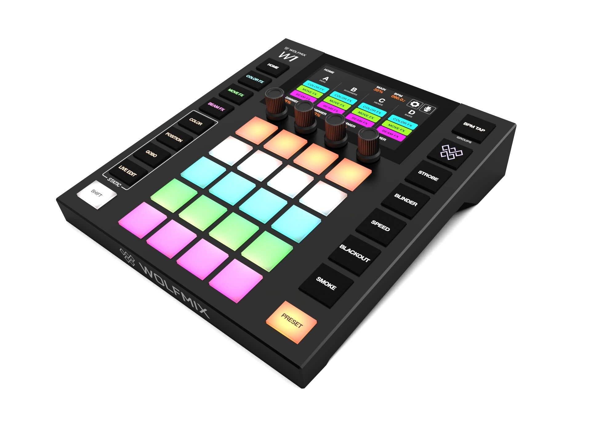 Wolfmix W1 MK2 DMX controller - Standalone lichtcontroller - Tot 4 | Wolfmix