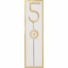 Wondercandle sterretje Nummer 5 Kaars Goud (Wit Goldstuck) |