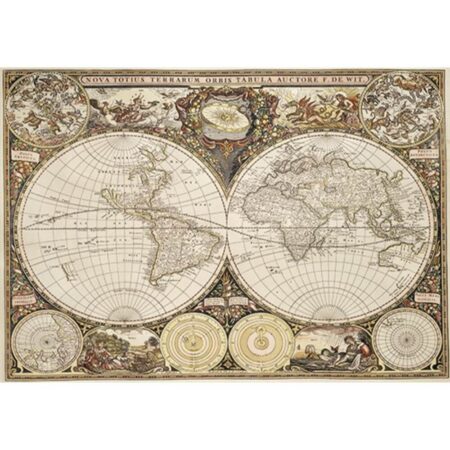 Wooden City Houten Legpuzzel Antique World Map | Wooden City