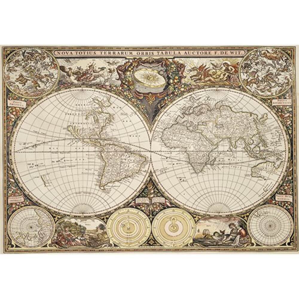 Wooden City Houten Legpuzzel Antique World Map | Wooden City