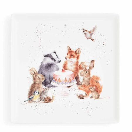 Wrendale Plate Square Woodland Party | Wrendale design