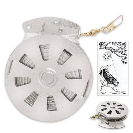 Yoyo Reel Flat Trigger - RVS - Automatische Vishengel - Doos 12 Stuks |