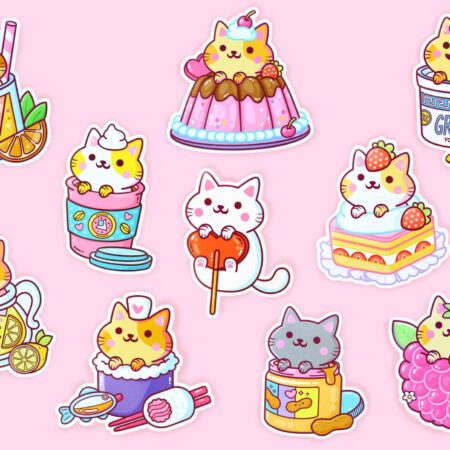 YumYum Cats sticker set - 5 | We Are Extinct