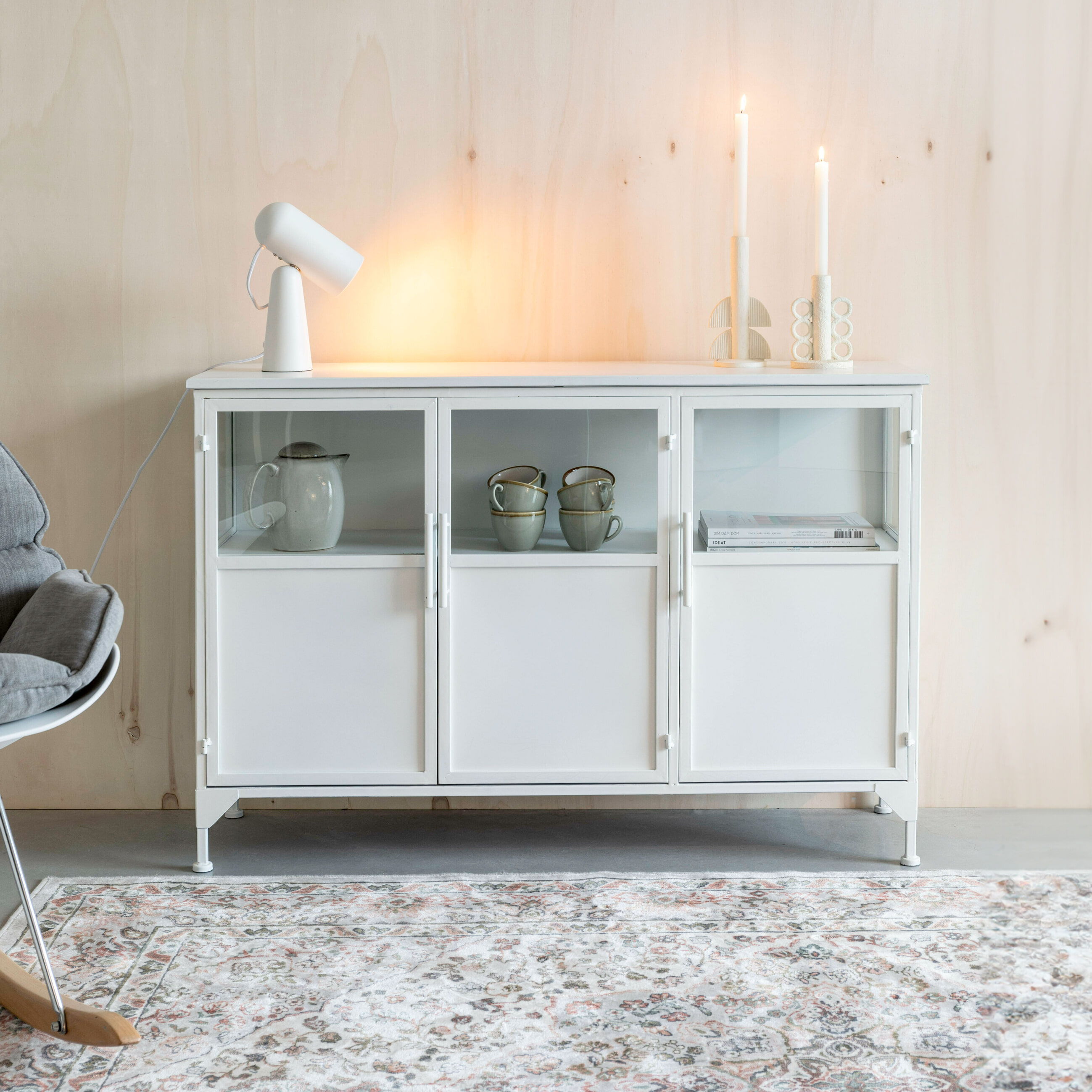 ZILT Dressoir Majah metaal 120cm - Wit | ZILT