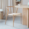 ZILT Eetkamerstoel Fraidy Houtlook en rotan - Beige | ZILT
