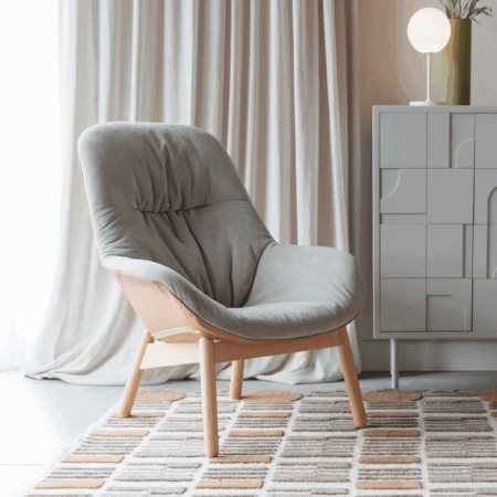 ZILT Fauteuil Latyra Lederlook en stof - Grijs | ZILT