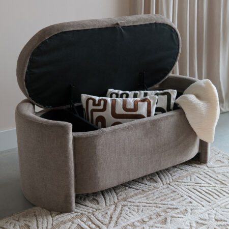 ZILT Halbank Ruthy Met opbergruimte - Taupe | ZILT