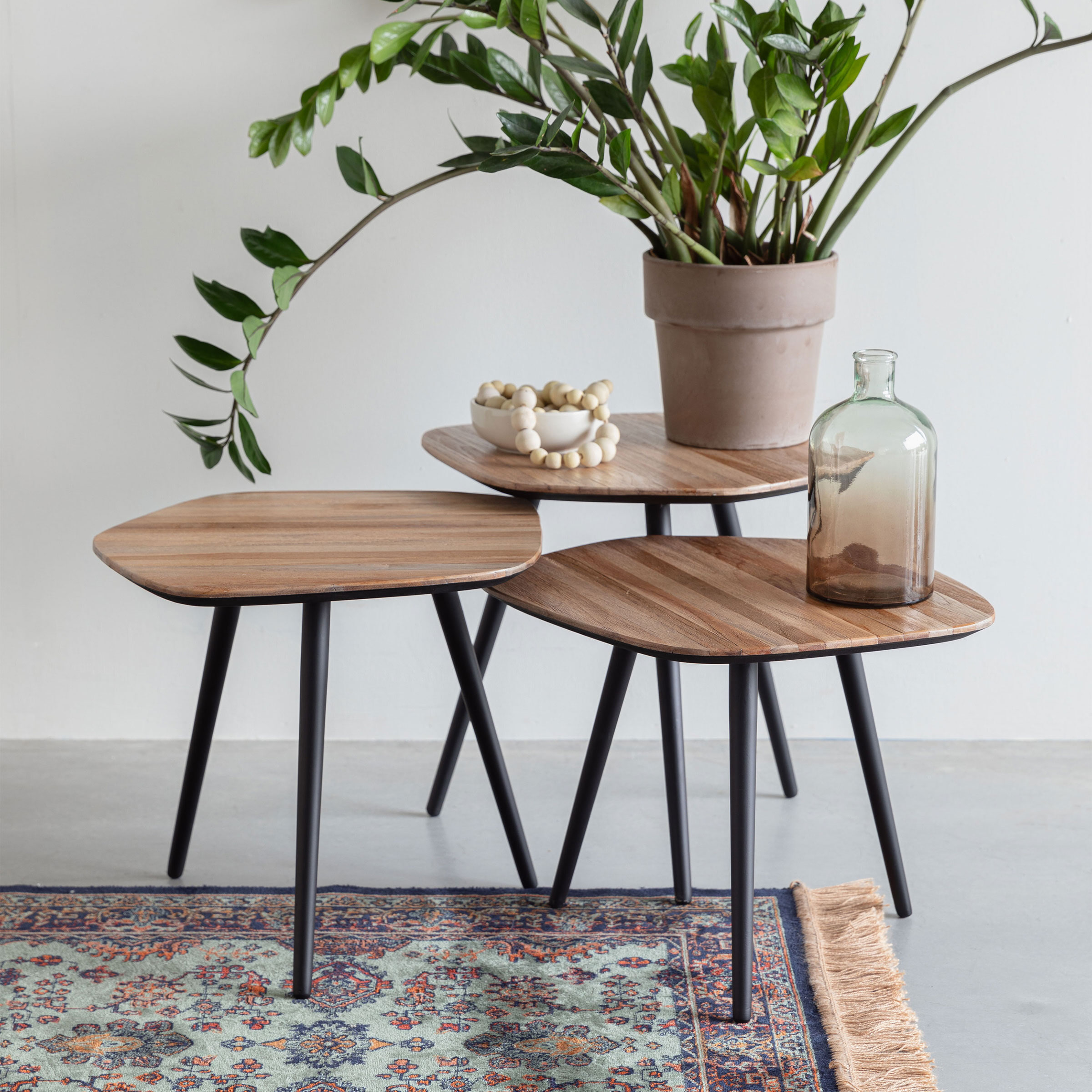 ZILT Organische Salontafel Tyquan Set van 3 stuks - Bruin | ZILT