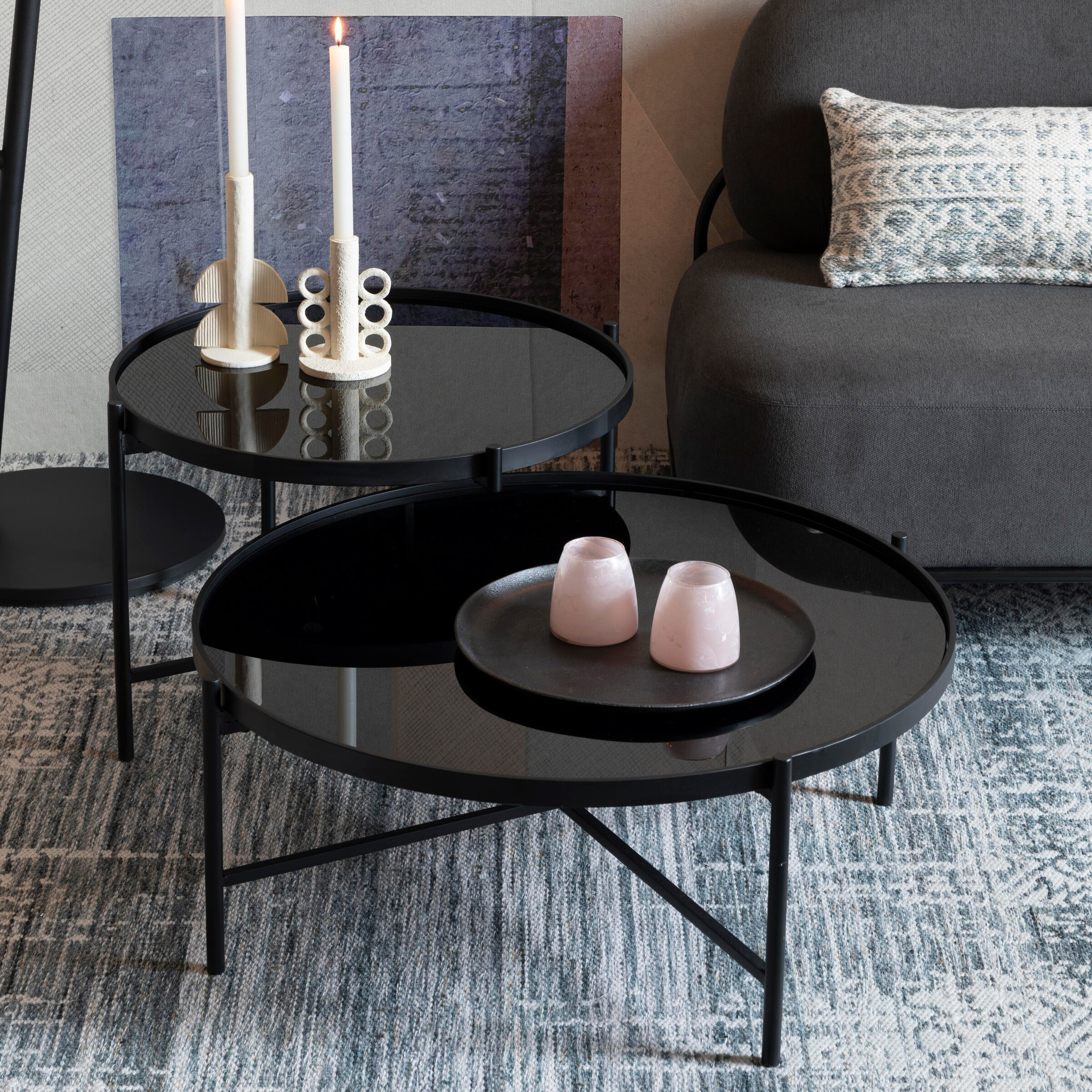 ZILT Salontafel Marigold - Zwart - Rond | ZILT