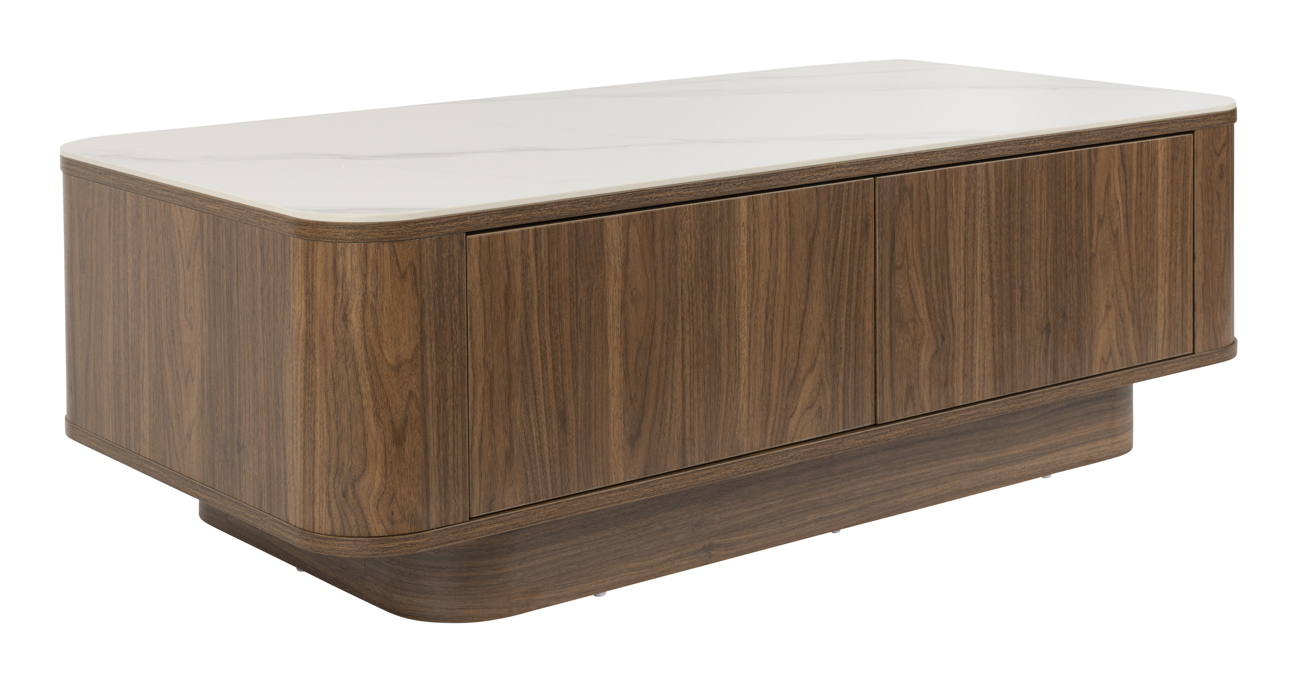 ZILT Salontafel Nathen Walnoot en marmerlook