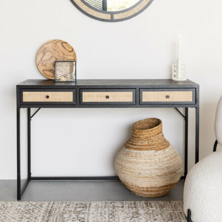 ZILT Sidetable Abraham Hout en rotan
