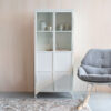 ZILT Vitrinekast Majah metaal 150 x 68cm - Wit | ZILT