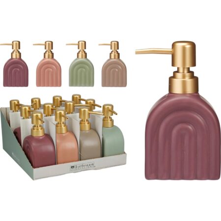Zeepdispenser aardewerk ribbel | Home & Styling