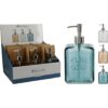 Zeepdispenser glas 500ml met tekst | Bathroom Solutions