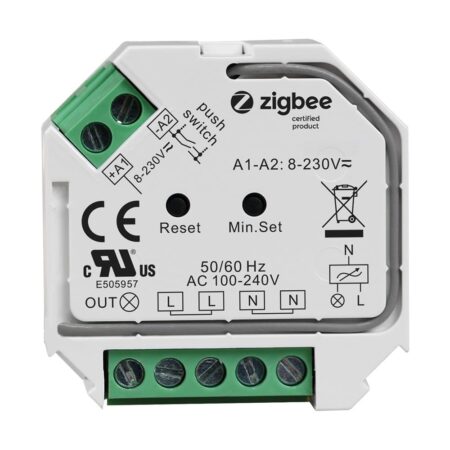 Zigbee Mini LED Pulsschakelaar - Draadloos - maximaal 400 Watt | HOFTRONIC