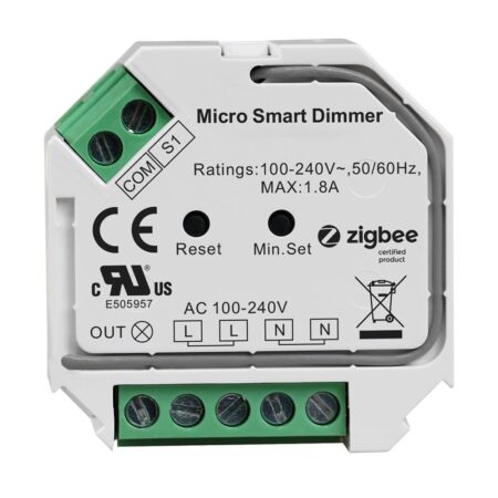 Zigbee Mini LED dimmer/ontvanger - Draadloos - maximaal 400 Watt - No Neutral | HOFTRONIC