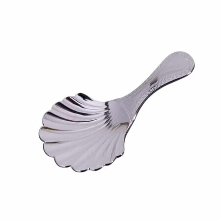 Zilveren Theelepel met Schelpontwerp - The Oriental Shop - 4 x 8 cm | Tokyo Design Studio