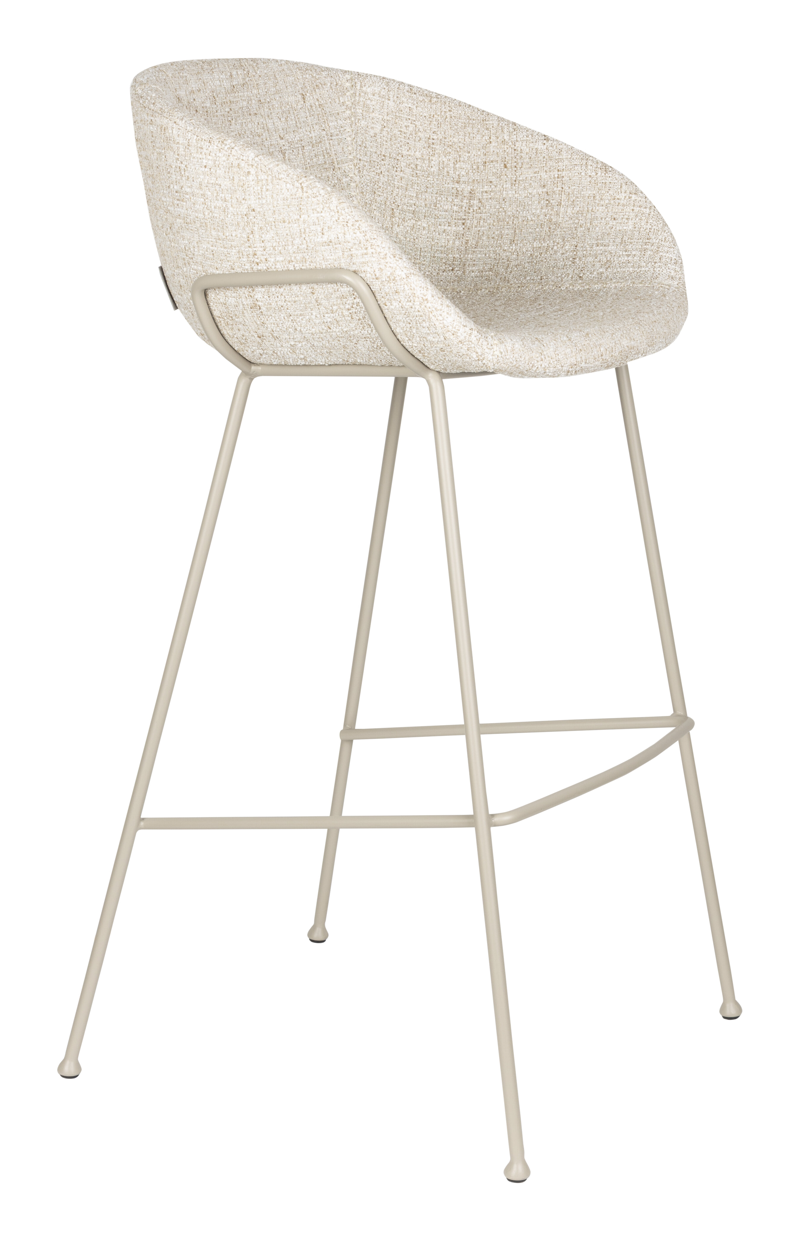 Zuiver Barkruk Feston Geweven stof - Beige (zithoogte 76cm) | Zuiver