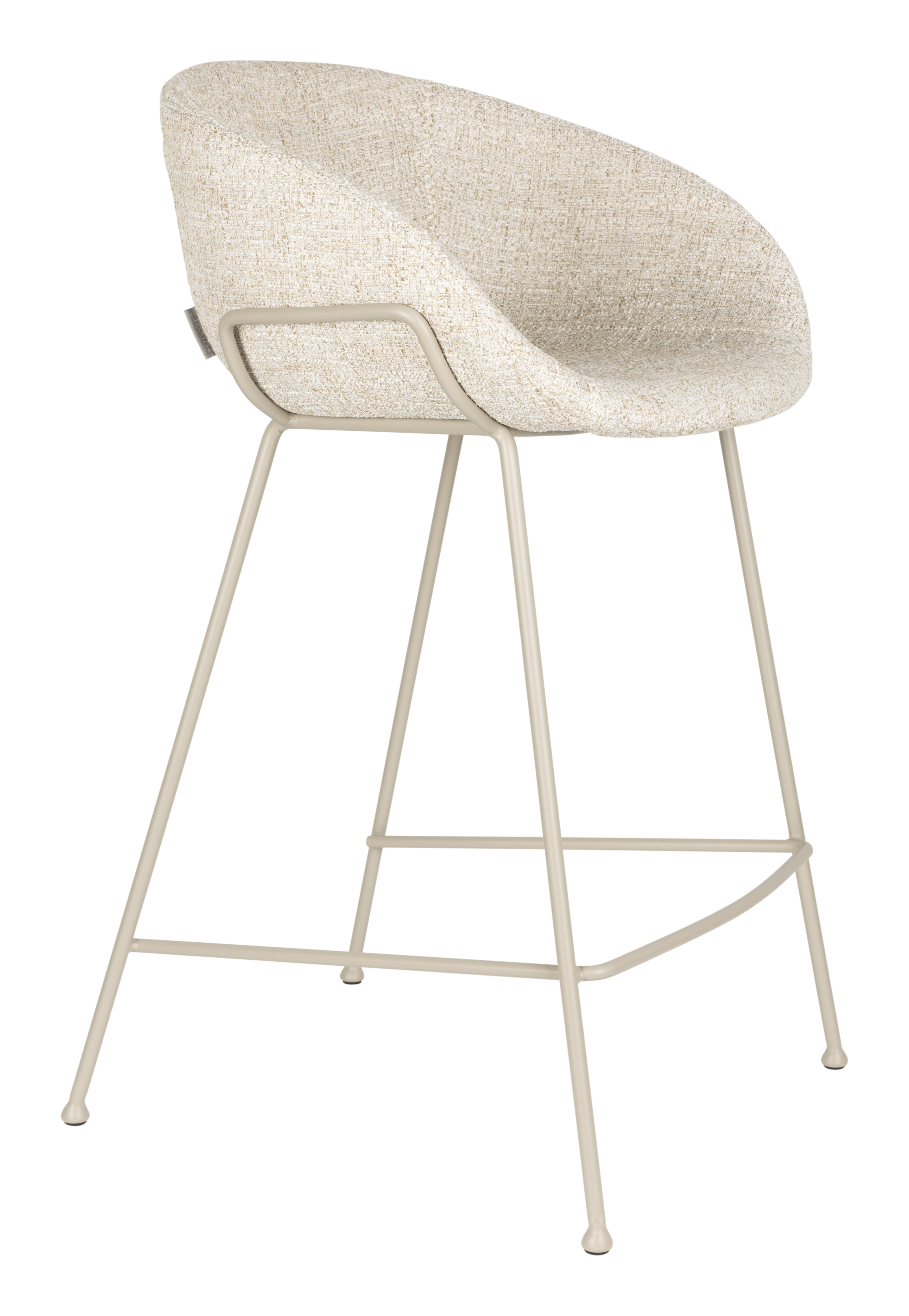 Zuiver Barstoel Feston Stof - Beige (zithoogte 65cm) | Zuiver