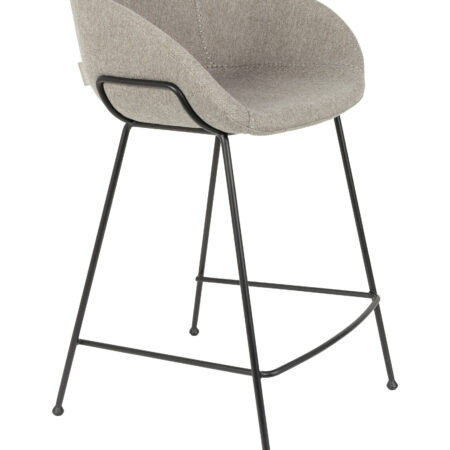 Zuiver Barstoel Feston Stof - Grijs (zithoogte 65cm) | Zuiver