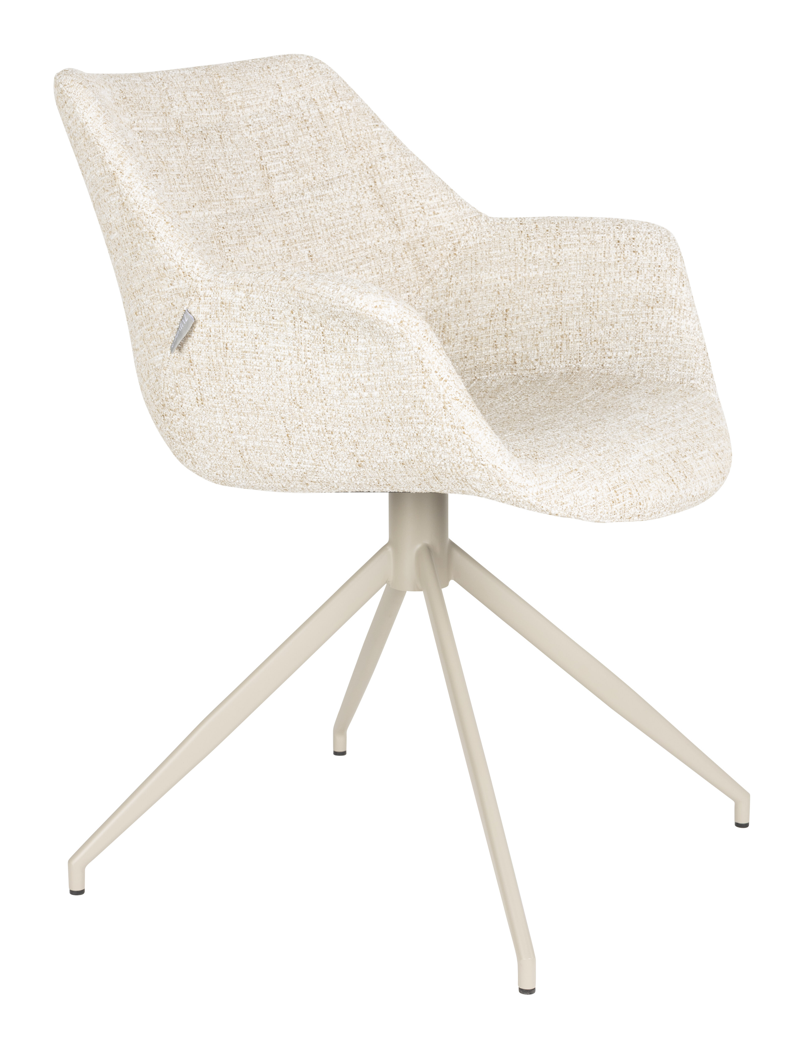 Zuiver Draaibare Eetkamerstoel Doulton Stof - Beige | Zuiver
