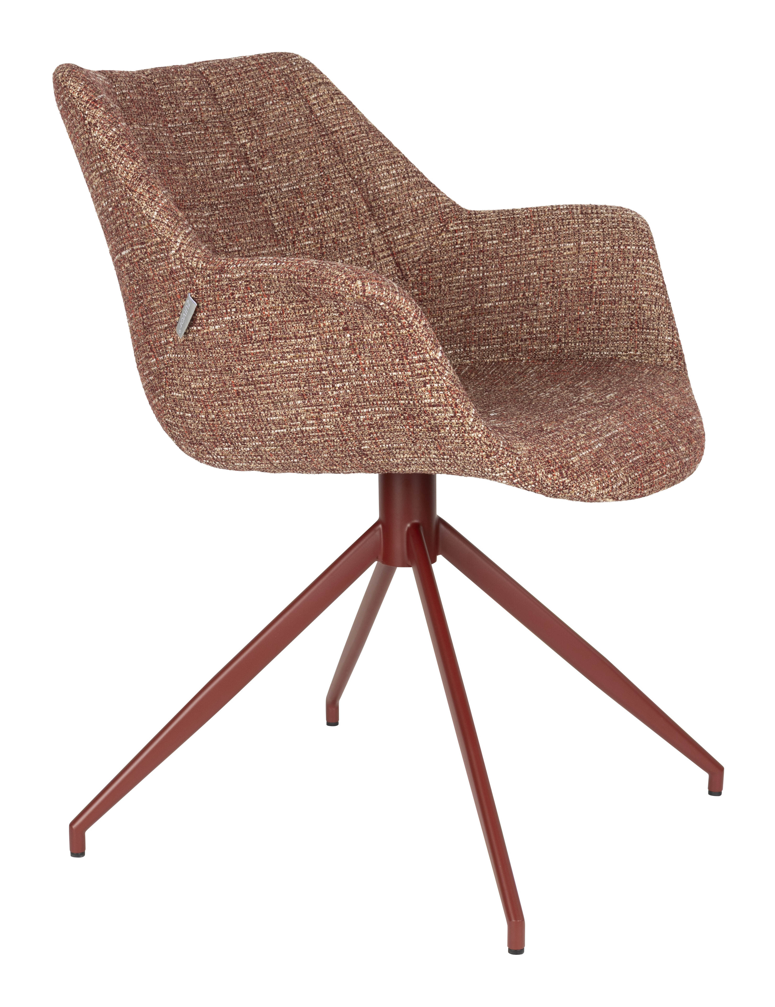 Zuiver Draaibare Eetkamerstoel Doulton Stof - Rood | Zuiver