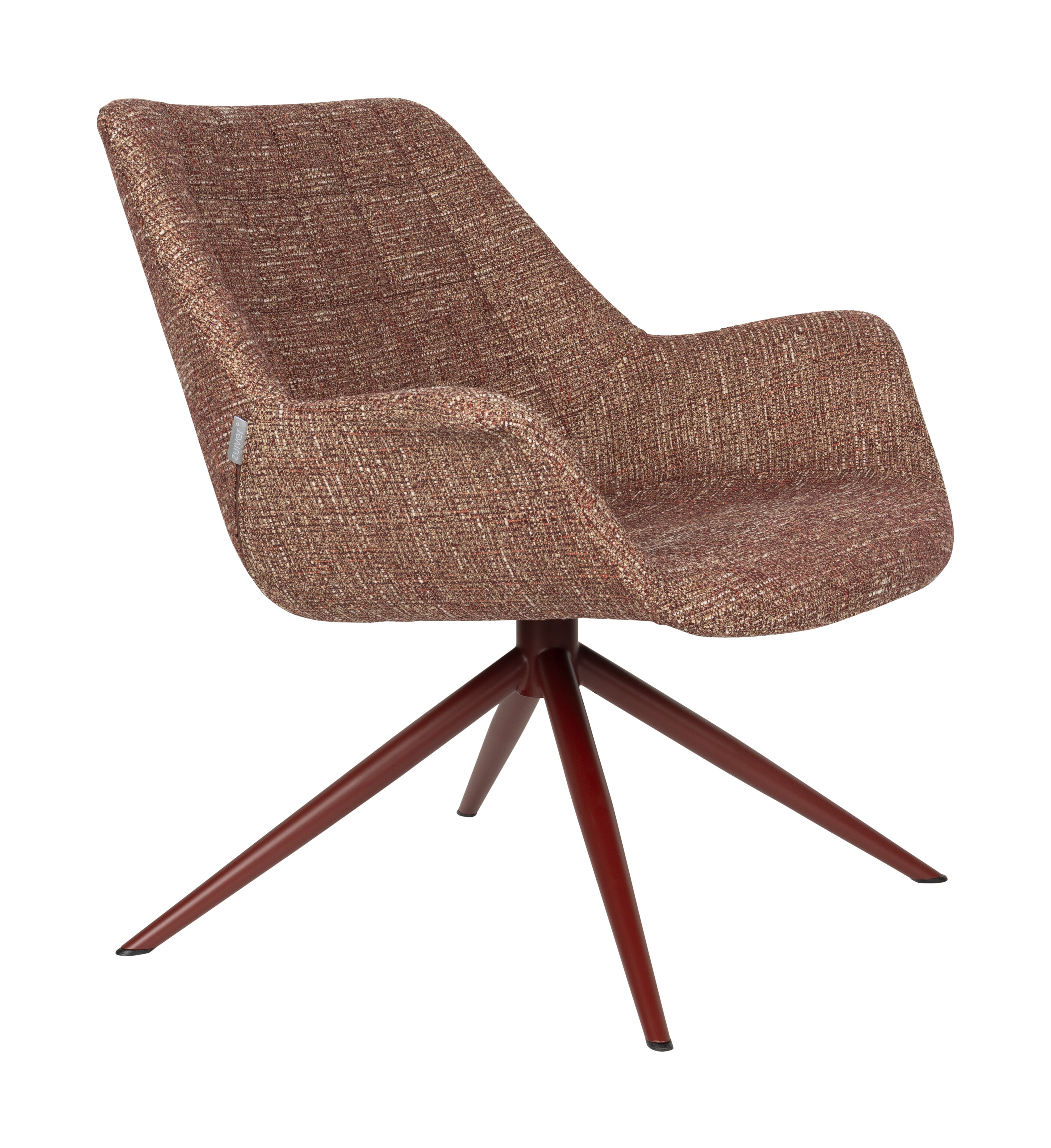 Zuiver Draaifauteuil Doulton Geweven stof - Roodbruin | Zuiver