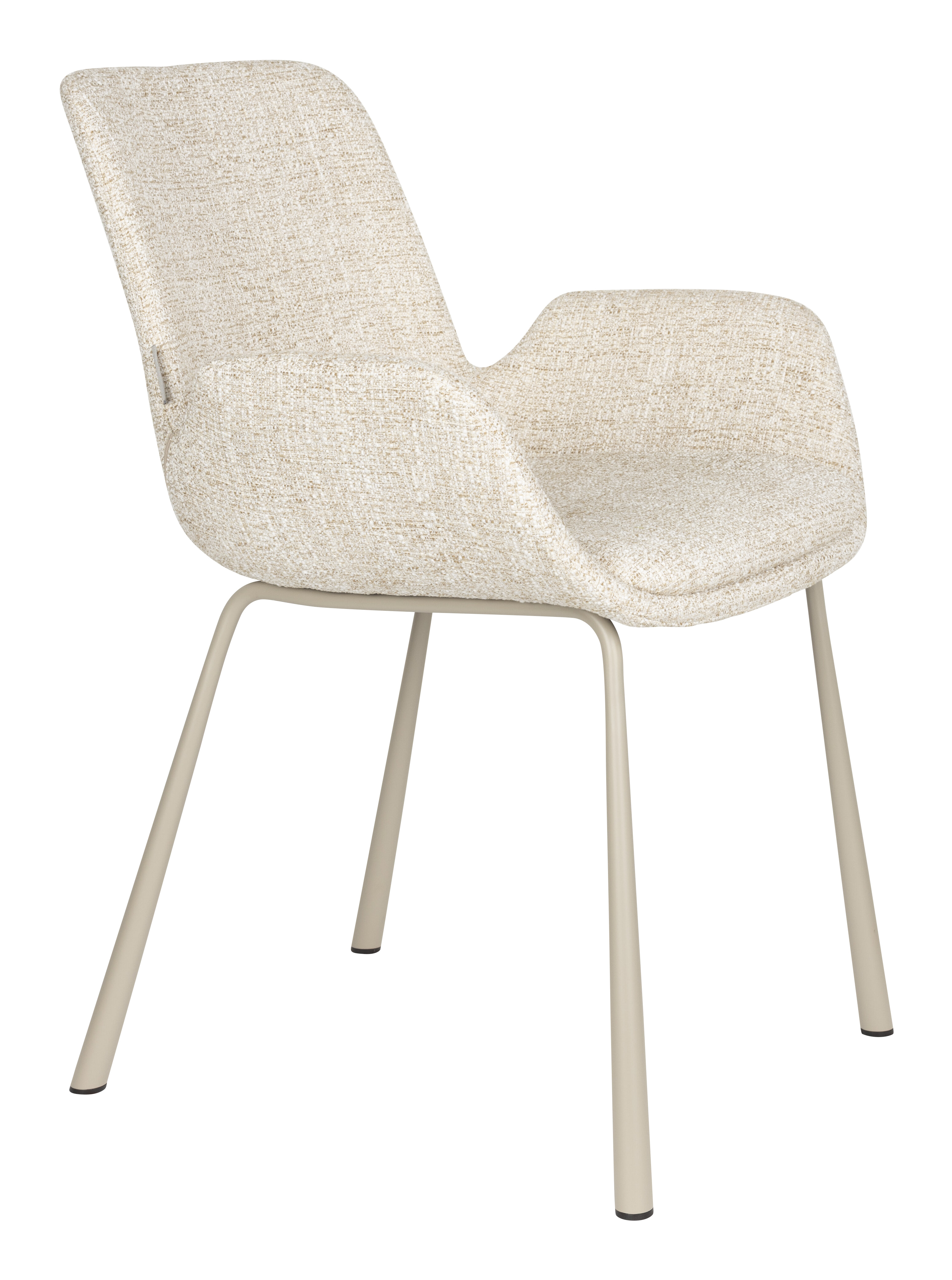 Zuiver Eetkamerstoel Brit Grof Bouclé - Beige | Zuiver