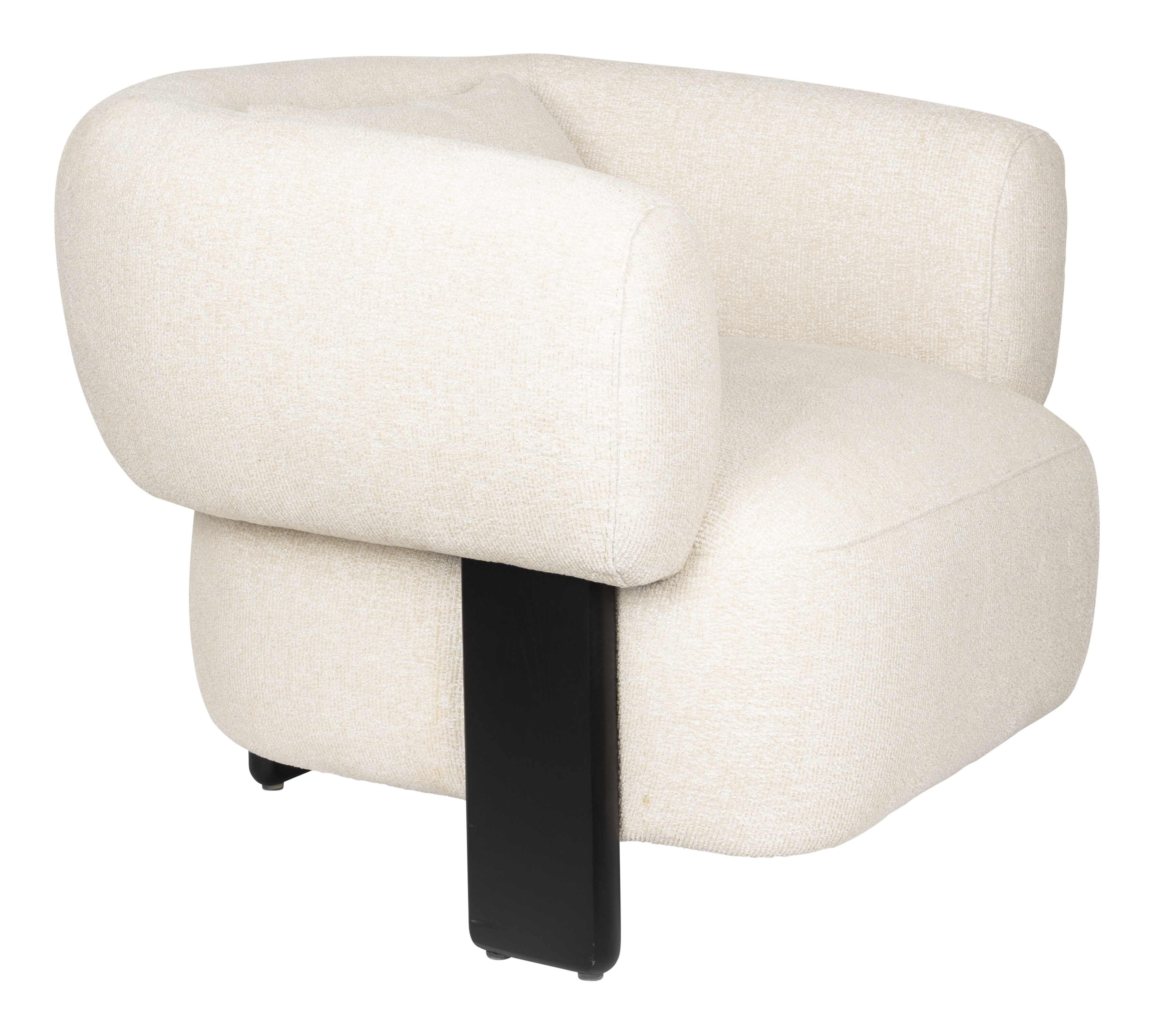 Zuiver Fauteuil Neil Geweven stof en hout - Wit | Zuiver