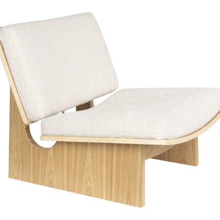 Zuiver Fauteuil Volana Chenille en hout - Beige | Zuiver