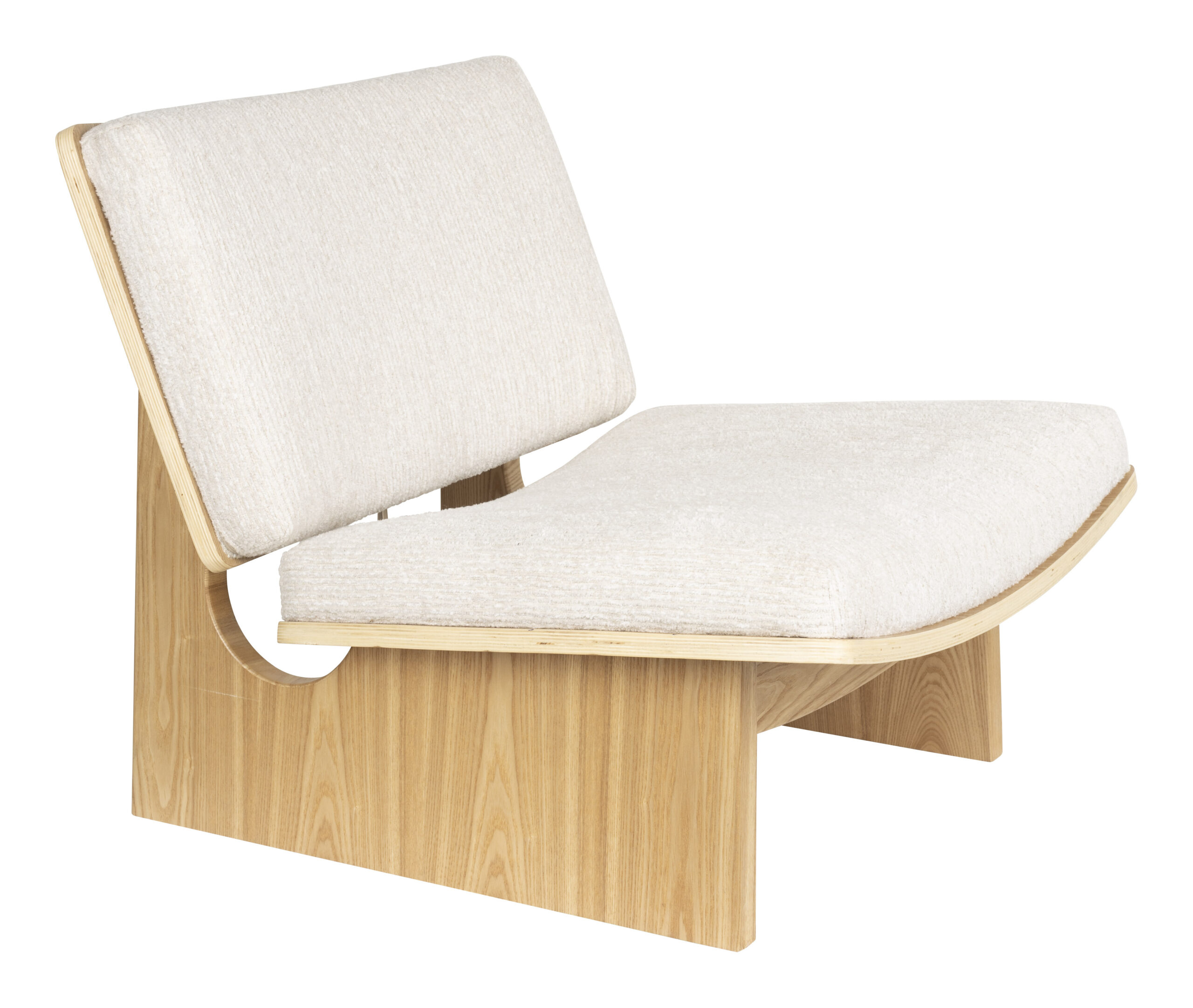 Zuiver Fauteuil Volana Chenille en hout - Beige | Zuiver