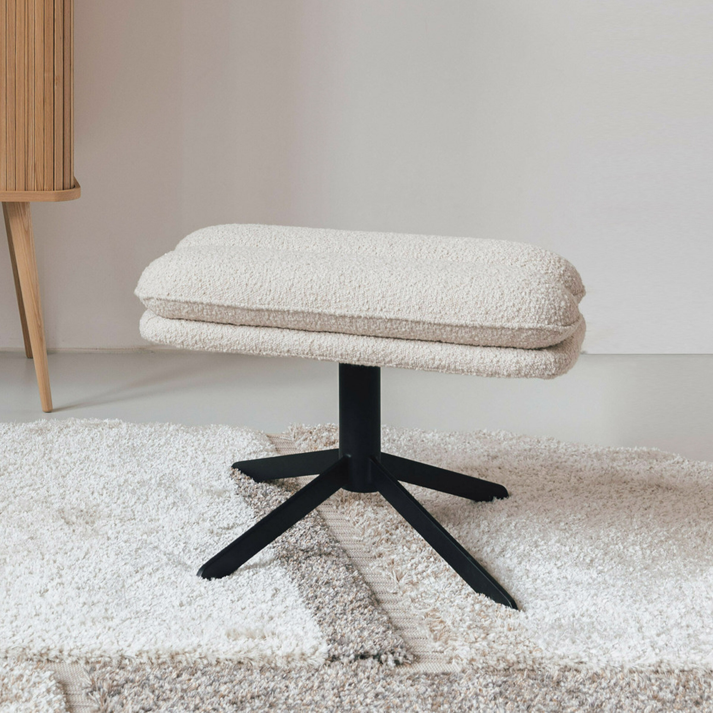 Zuiver Hocker Tyler Bouclé - Naturel | Zuiver