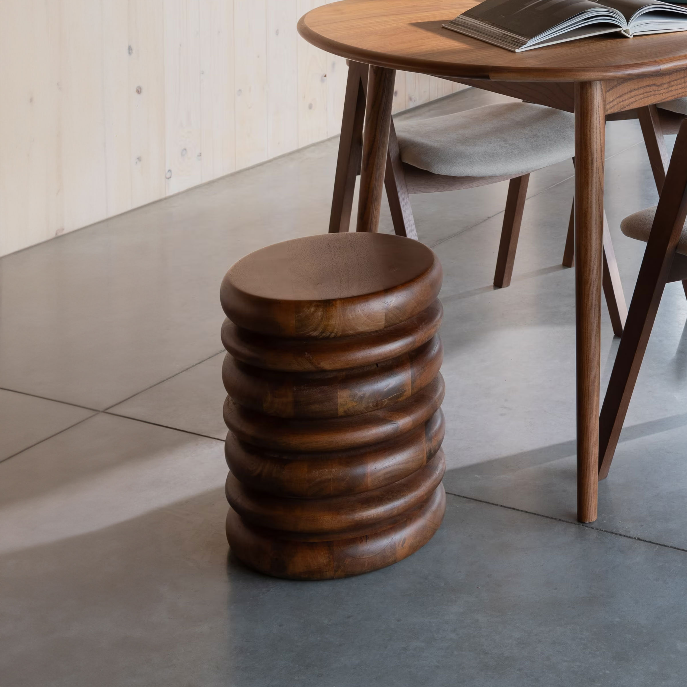 Zuiver Krukje/Bijzettafel Disc Mangohout