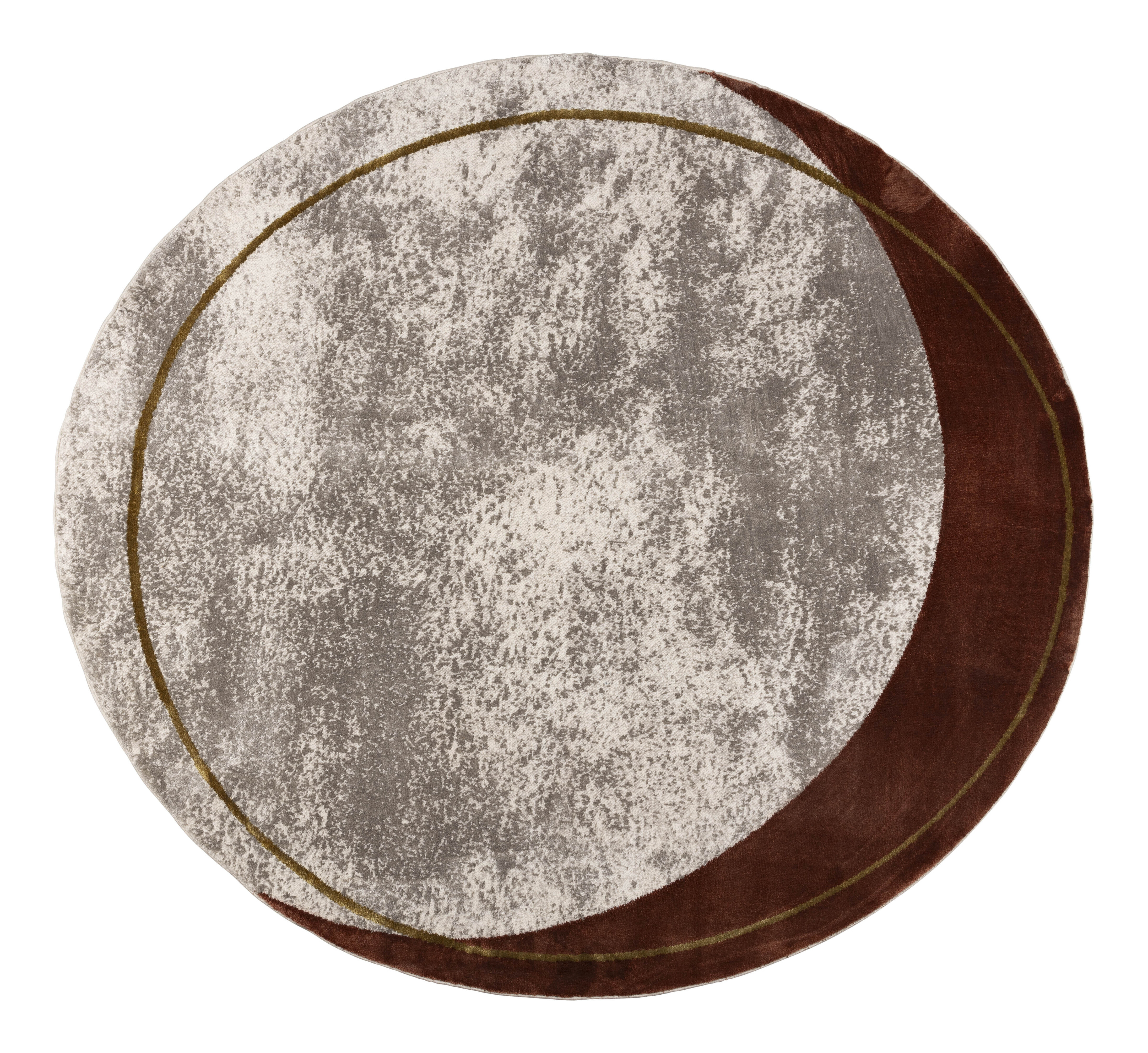 Zuiver Organisch Vloerkleed Noon 200 x 220cm - Bruin - Rond | Zuiver