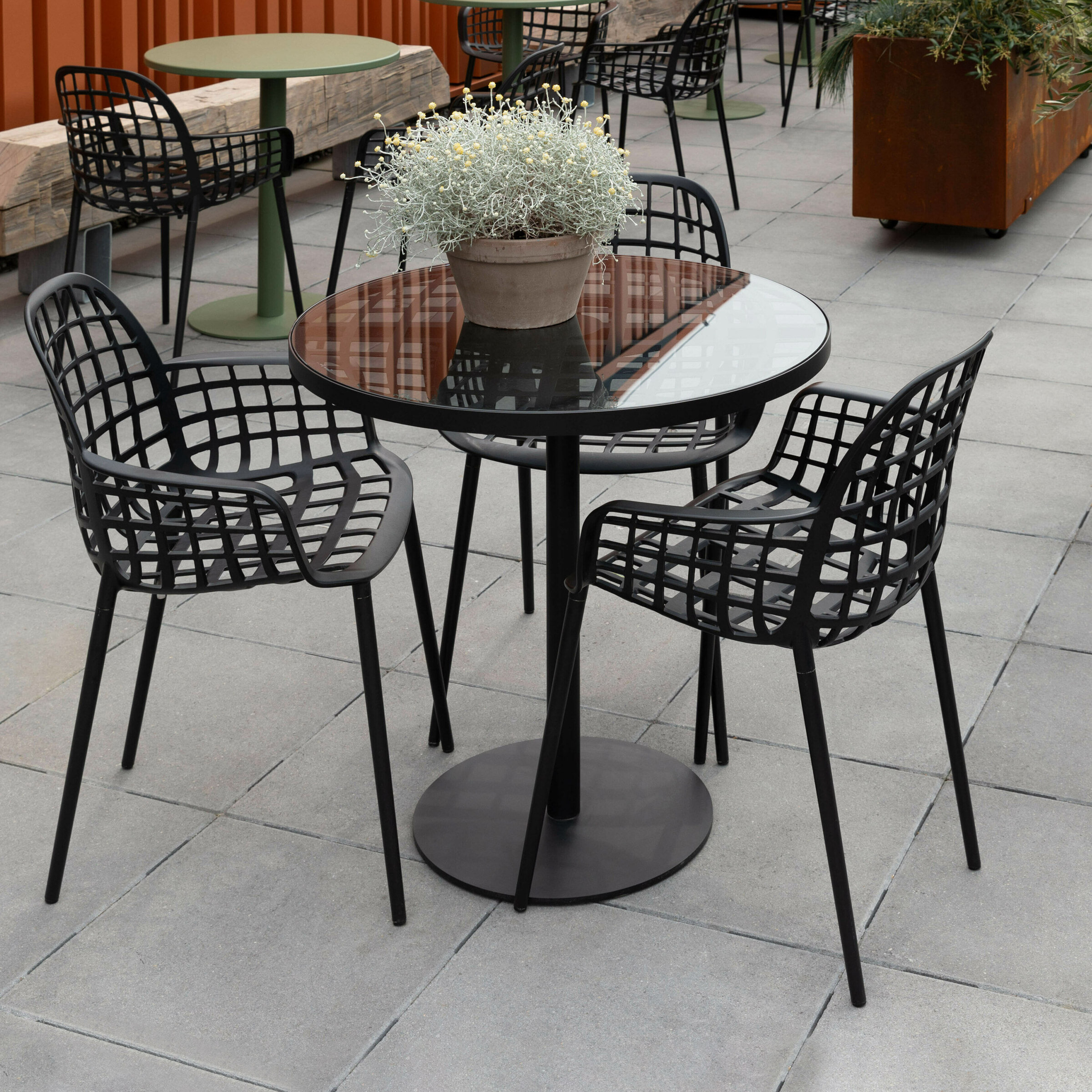 Zuiver Ronde Tuintafel Albert Glazen blad