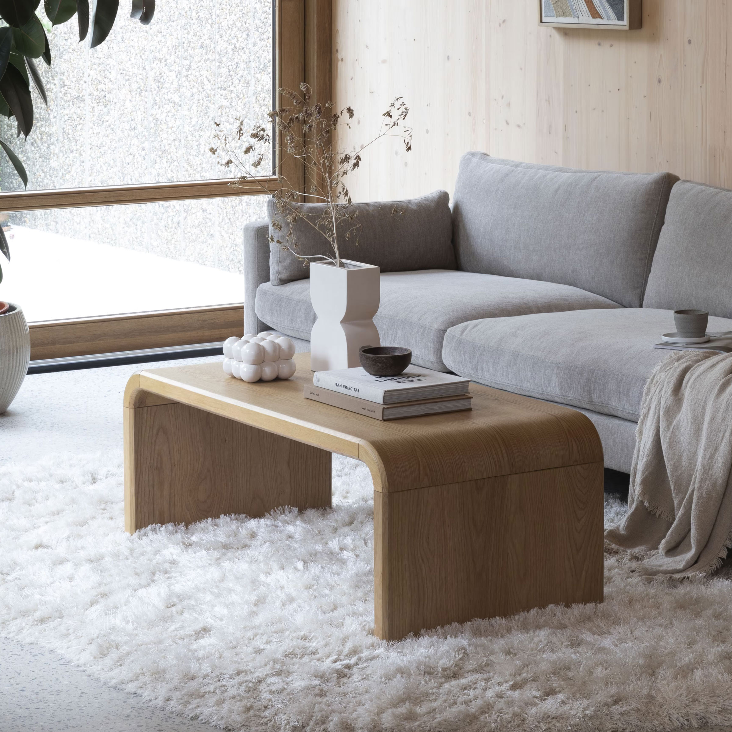 Zuiver Salontafel Brave Eiken en rubberhout