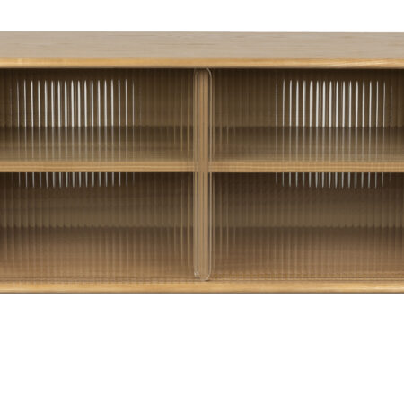Zuiver TV-meubel Rise Eikenlook en glas