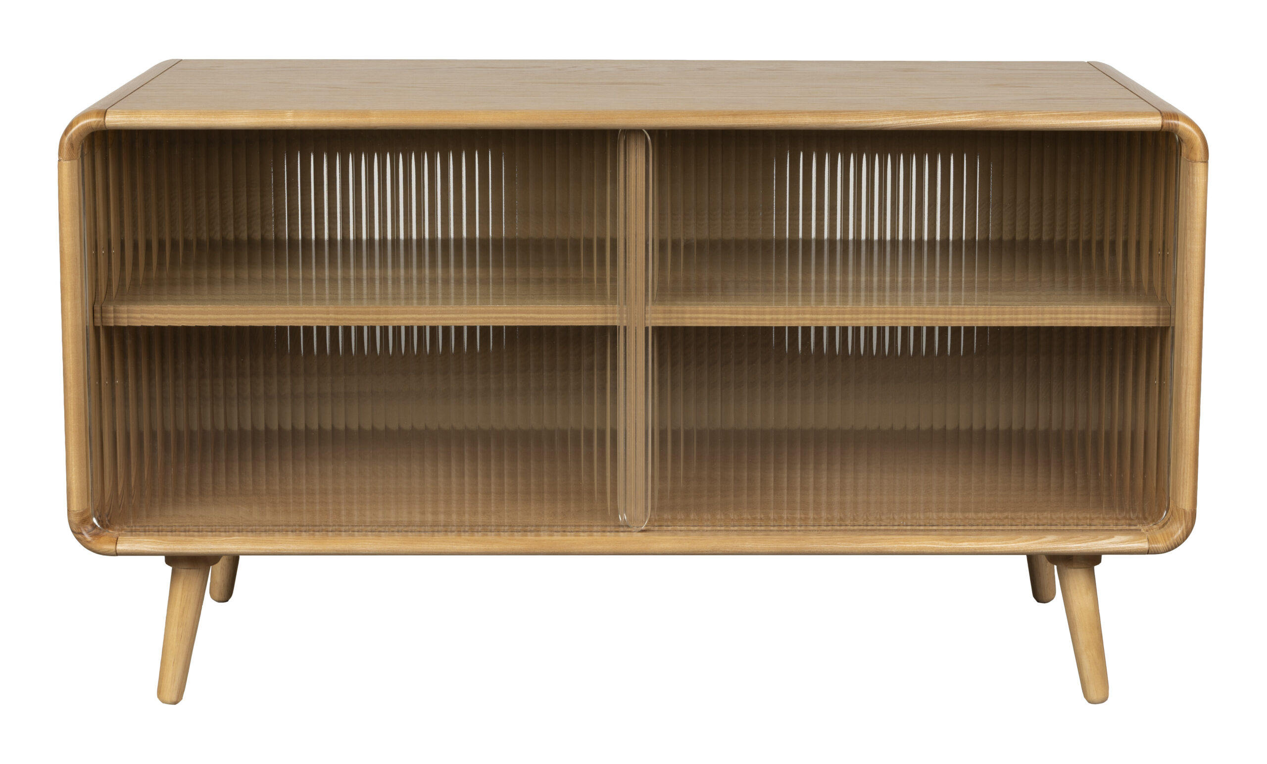 Zuiver TV-meubel Rise Eikenlook en glas