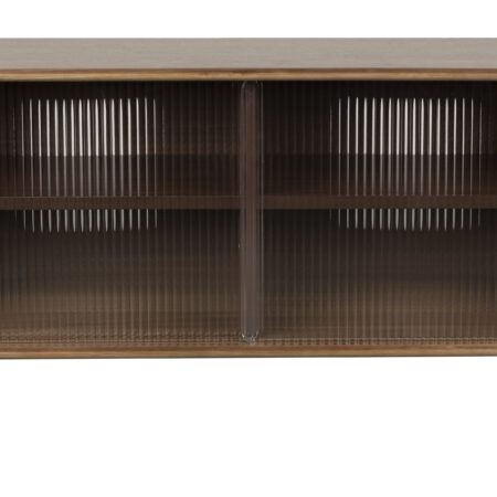 Zuiver TV-meubel Rise Walnootlook en glas