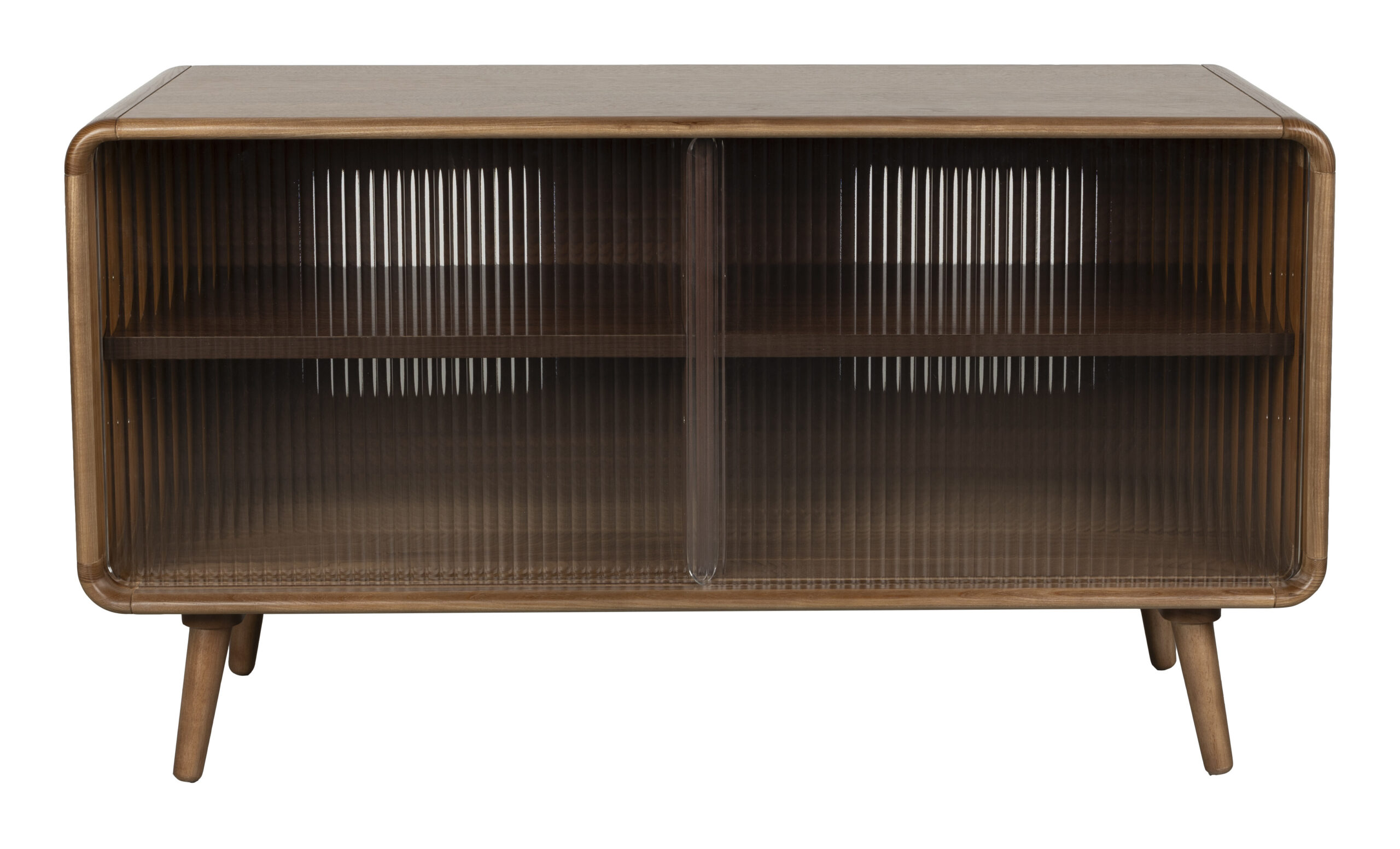 Zuiver TV-meubel Rise Walnootlook en glas