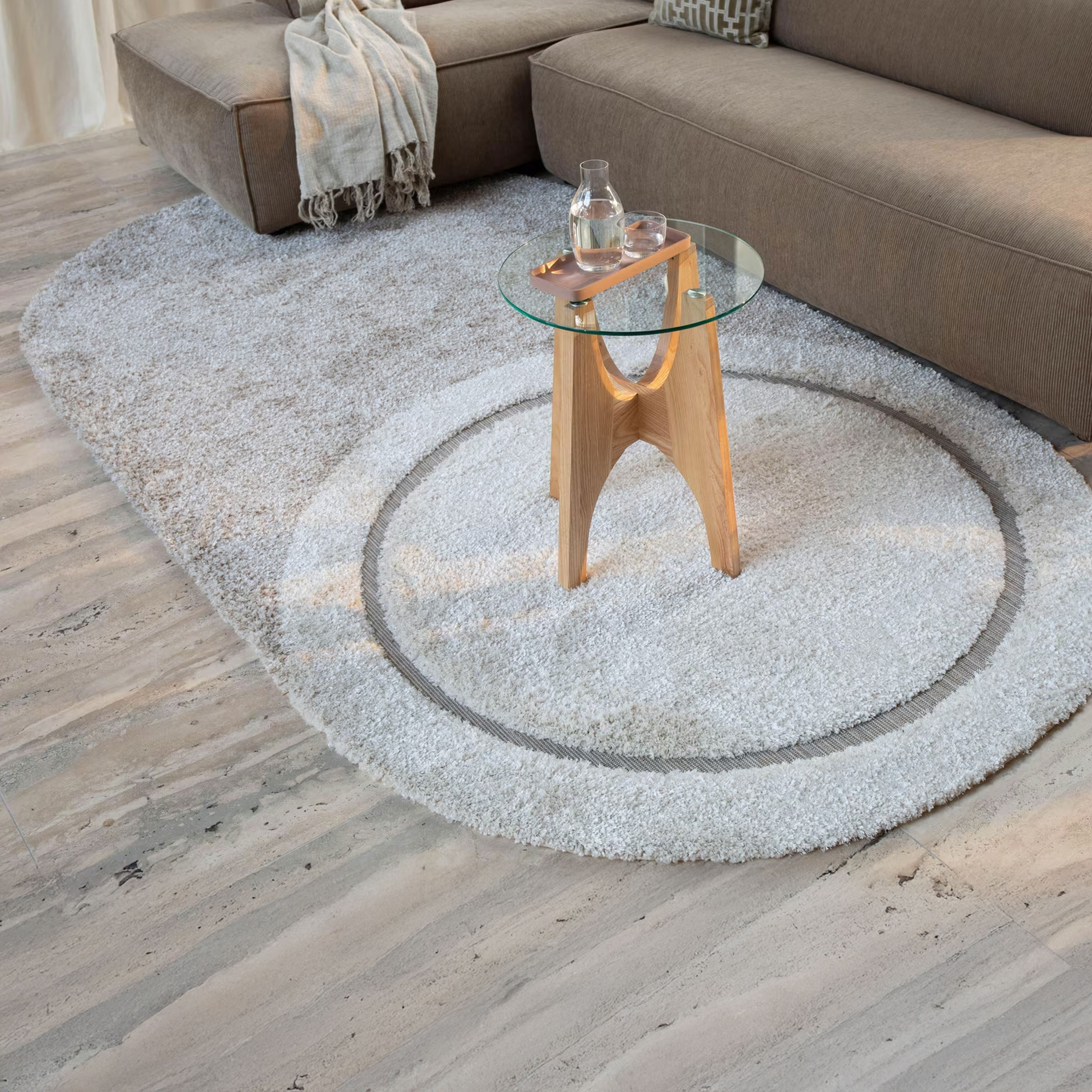 Zuiver Vloerkleed Spark 160 x 300cm - Beige - Ovaal | Zuiver