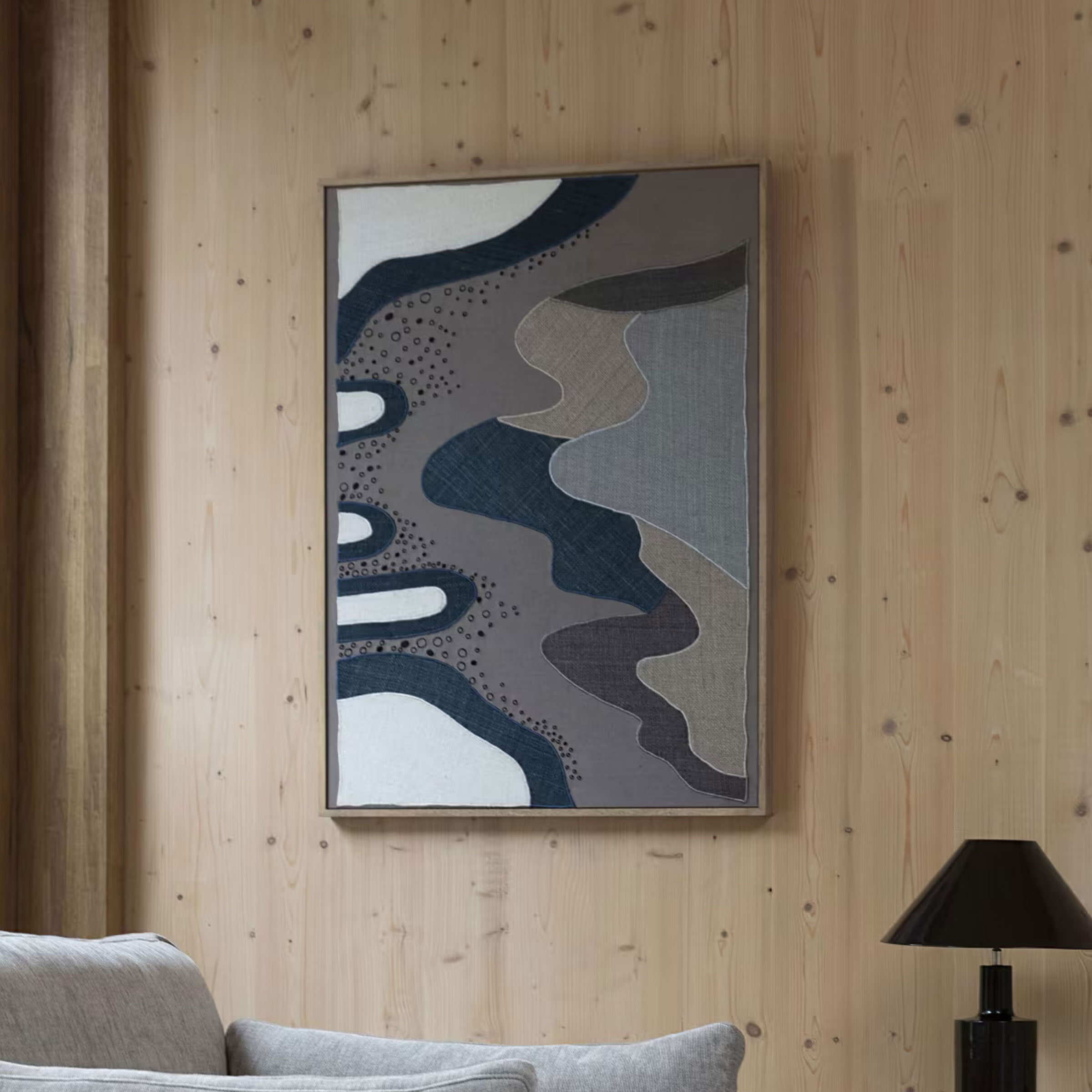 Zuiver Wanddecoratie Coastal Mangohout en stof