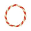 Zusss Armband Diagonaal Kraal Breed Wit Rood | Zusss