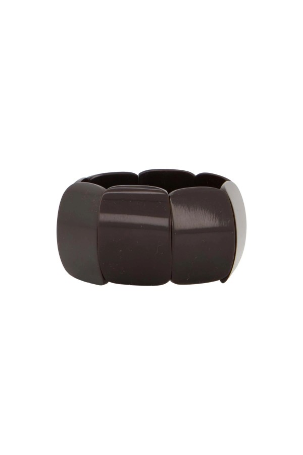Zusss Brede Kralen Armband Chocoladebruin | Zusss