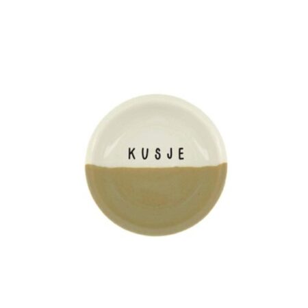 Zusss Dipschaaltje Kusje Wit/oker | Zusss