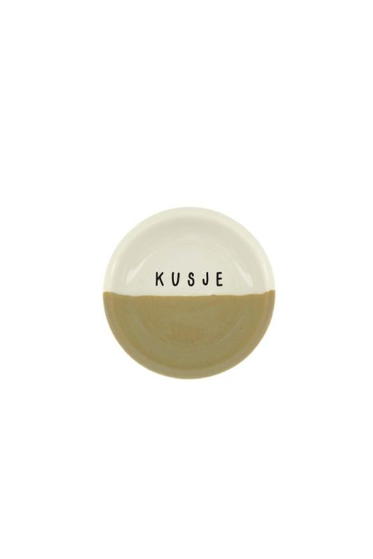 Zusss Dipschaaltje Kusje Wit/oker | Zusss