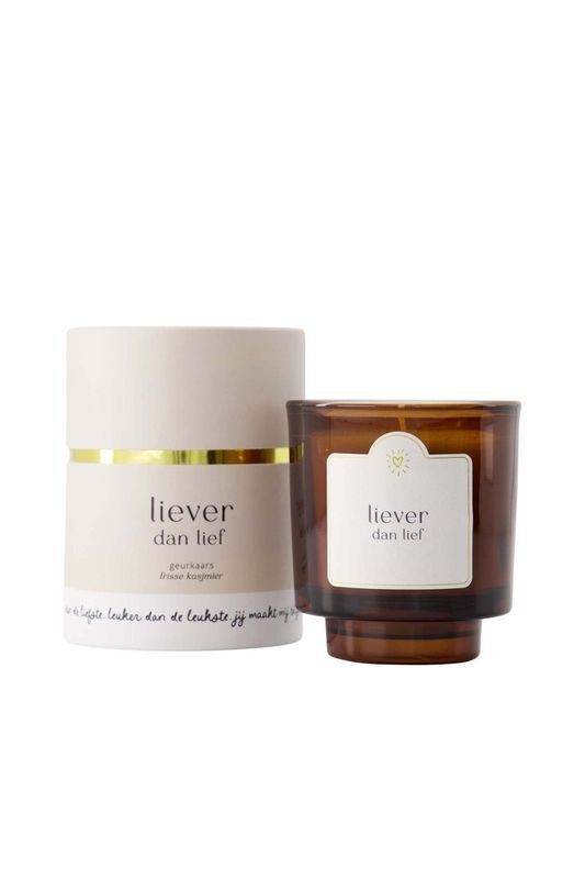 Zusss Geurkaars Glas Koker Liever Dan Lief Off White | Zusss
