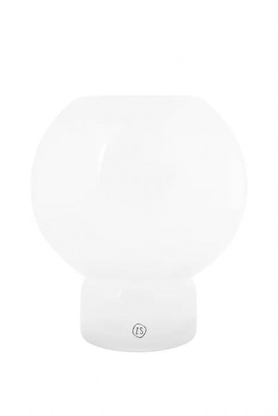 Zusss Glazen Bolvaas 17x19cm Wit | Zusss