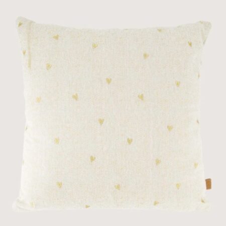 Zusss Kussen Hartjes 45x45cm Zand/goud | Zusss