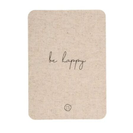 Zusss Linnen Kaart Met Envelop Be Happy | Zusss